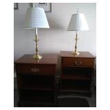 Stickley Night Stands with 2 Lamps