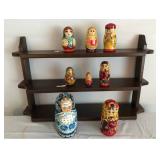 Nesting Dolls and Display Shelf