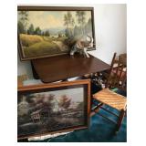 Table, Art, and Rocking Chair