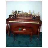 Wurlitzer Piano with Amish Dolls and Figurines