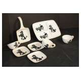 Ceramic Dish Set - Poodle Theme