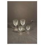 Cut Glass Goblets and Aperitif Glasses