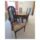 Wood Dining Room Table with Six Chairs