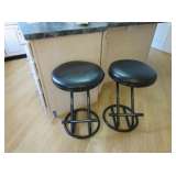 Two Cushioned Bar Stools