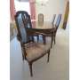 Wood Dining Room Table with Six Chairs