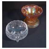 Pair of Vintage Glass Candy Dishes