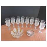 Wine Glasses and Vintage Dish
