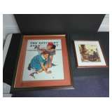 Two Norman Rockwell Framed Pieces