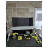 Ryobi One Weed Wacker, Werner Work Platform, Work Lamp