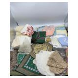 Linens and a Perfume Bottle