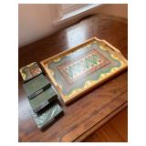 Mackenzie Childs Tray Coasters