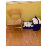 Small Chair and Coolers
