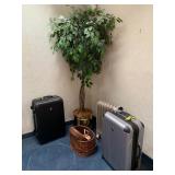 Tree, Suitcases, Basket
