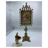 Small Painted Screen and Jewelry Holder