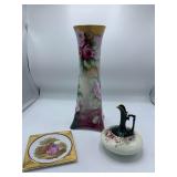 Square Plate, Small Vase, Huge 15in Vase