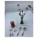 Sterling Pieces and Pin Holder w/Pins