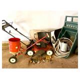 Toro 22in Mower, Garden Cart, Spreader, and More