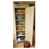Vintage Metal Cabinet & Collectables