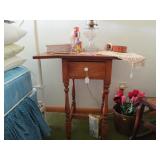 One Drawer Drop Leaf Stand