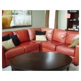 Leather sectional sofa
