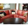 Leather sectional sofa