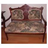 Carved Back Victorian Settee