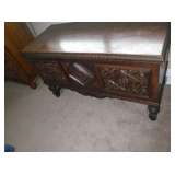 Carved Cedar Chest