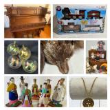 Eclectic Selection: GI Joe, Antique Music Makers, Factices, Jewelry, Diecast Toys, Lladros and more!