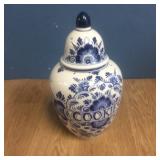 Antique Delft Cookie Jar