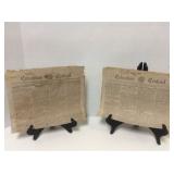Columbian Centinel 1798 & 1799 Newspapers