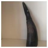 Carved Powder Horn