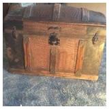 Alligator Skin/Wood Steamer Trunk