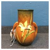 Zephyr Lily Roseville Vase