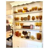 Collection of Vintage Amber Glass