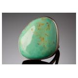 Kewa Ronald & Petra Chavez Turquoise Sterling Silver Ring SZ 8.25 Native American