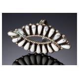 Navajo White Buffalo Turquoise Sterling Silver Ring SZ 8.5 Signed DB Native American