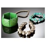 Vintage Sterling Silver & Turquoise Bracelets Lot (4) - Mexico ATI 925