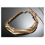 Lot of 3 Signed AK DVF Napier Gold Tone Costume Necklaces