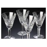 Set of 6 Waterford Glenmore Cut Crystal White Wine Glasses