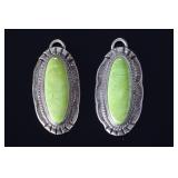 Southwestern Sterling Silver Gaspeite Pendants - Lot of 2