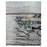 Sterling Silver & Costume Jewelry Lot: 14 Bracelets, Necklace, Mixed Styles