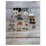 Diverse Vintage Earring Collection: Sterling Silver, Costume, 20+ Pairs Estate Lot