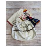 Mixed Lot of Vintage & Designer Style: Gucci Dust Bag, Chanel Scarf, Patches, Towel