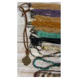 Assorted Vintage Costume Jewelry Lot: 15 Necklaces, Mixed Styles & Materials