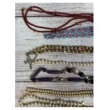 Vintage & Modern Costume Jewelry Lot of 15 Necklaces, Mixed Styles, Worn