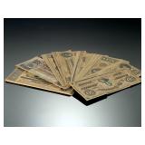 Collection of Antique-Style Confederate States of America Reproduction Currency Bills