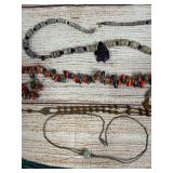 Large Lot of 7 Vintage Costume Necklaces - Mixed Media & Styles Estate Find
