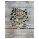 Large Lot of 50+ Assorted Costume Jewelry Pins, Pendants, Brooches & More