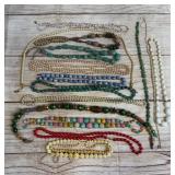 Vintage Costume Jewelry Necklace Lot Beaded Faux Pearl Craft Reseller 2lbs