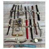 Lot 20+ Costume Fashion Watches Vintage Non-Working Parts Repair